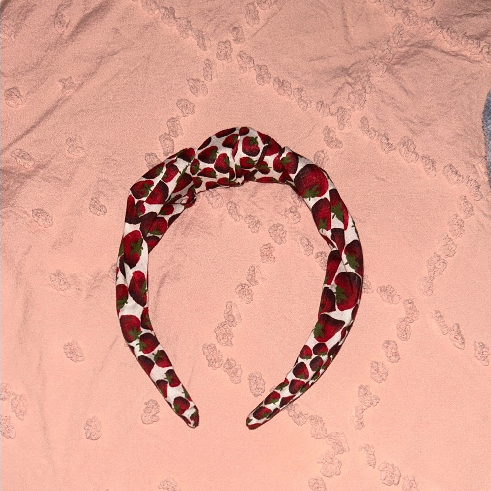 J. Crew Red and Green Strawberry Headband